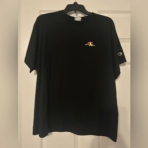 Champion Black Short Sleeve Tee Classic Design